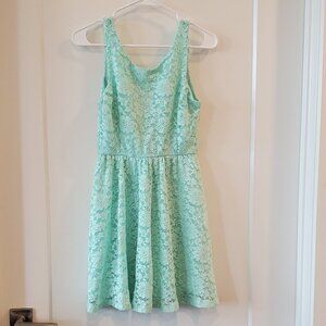 mint green lace dress